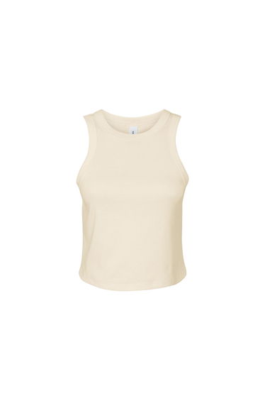 Bella + Canvas Womens/Ladies Micro-Rib Racer Tank Top - Solid Natural
