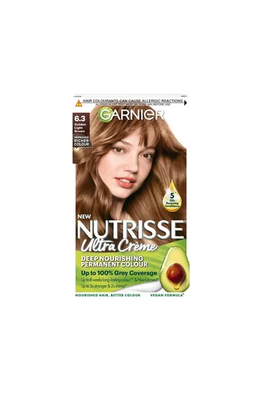 Garnier Nutrisse Ultra Crème Permanent Hair Dye, Up To 100% Grey Cove