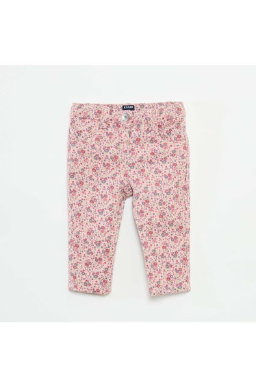 Slim Floral Jeans PURPLE