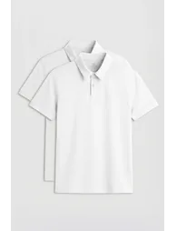 TOMMY Men's Cotton-Elastane Polo T-Shirt - 1