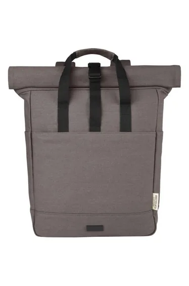 Joey Roll Top Canvas 15L Laptop Backpack - Grey