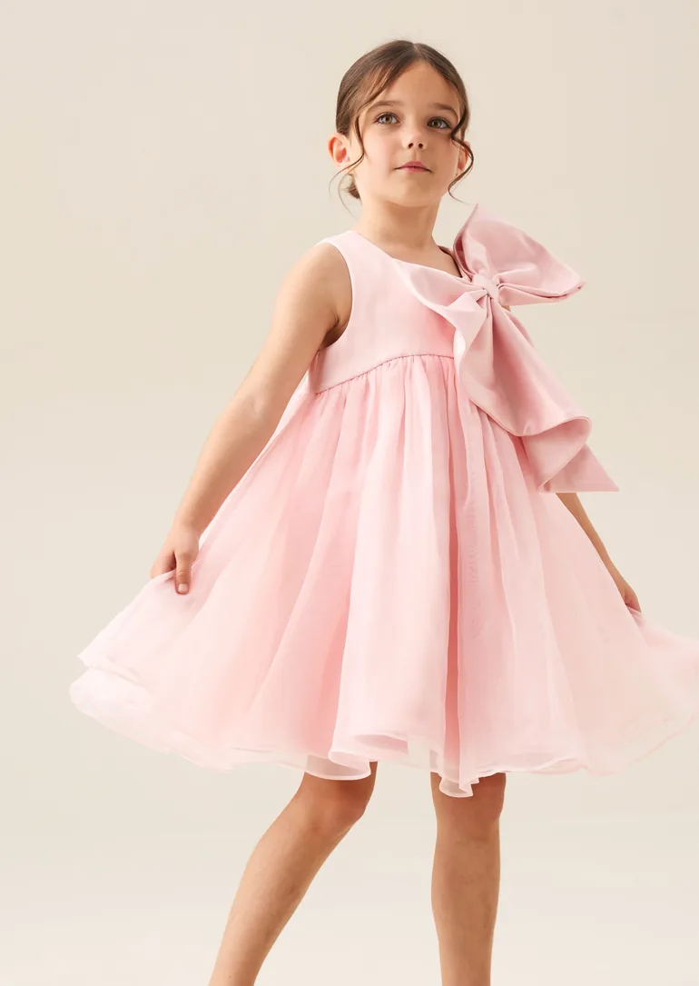 Paris Blush Bow Dress - 1