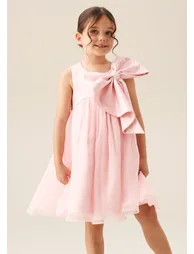 Paris Blush Bow Dress - 4