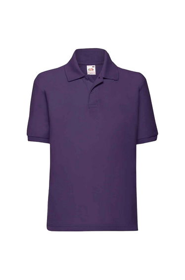 Fruit Of The Loom Childrens/Kids Poly/Cotton Pique Polo Shirt - Purple