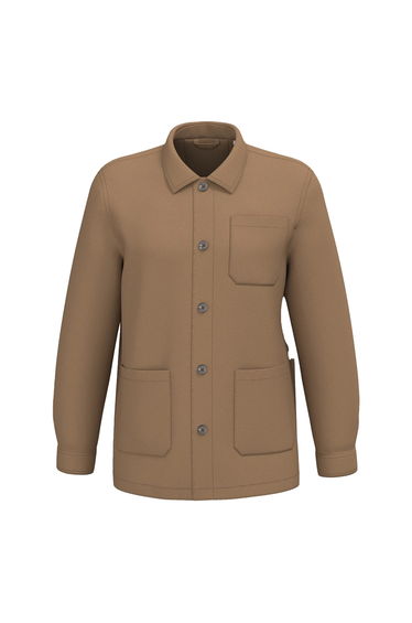 Native Spirit Mens Washed Work Jacket - Washed Dark Camel