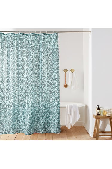 Feline Leopard Print Shower Curtain