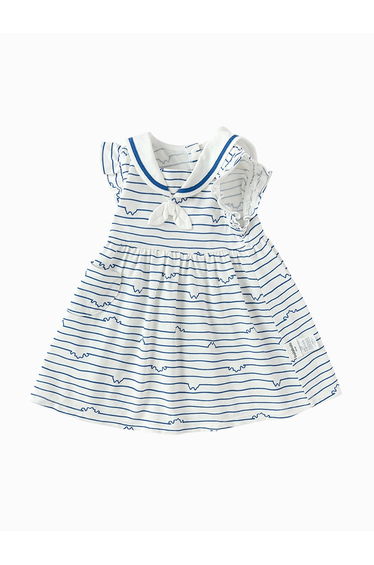 Girls' Dress With Striped Pattern