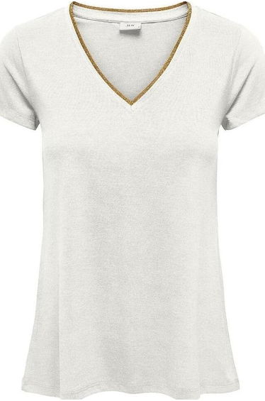 Short Sleeve T-Shirt with Metallic Edging