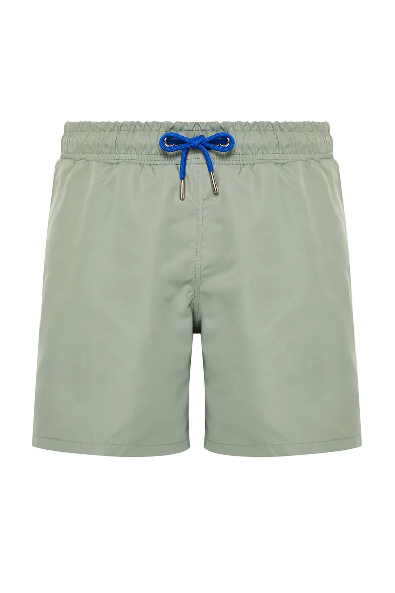 Light Khaki Men's Basic Standard Size Sea Shorts - 2