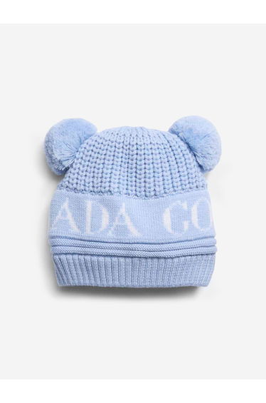 Baby Double Pom Pom Hat in Blue