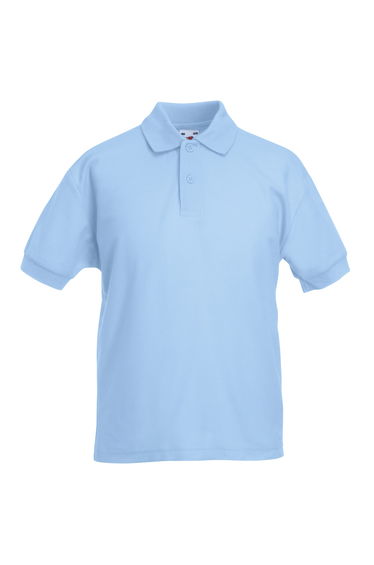 Fruit Of The Loom Childrens/Kids Unisex 65/35 Pique Polo Shirt (Pack of 2) - Sky Blue