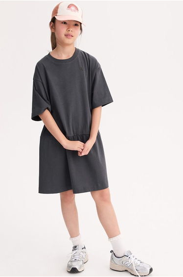 Short Sleeve Mini Dress in Heavy Jersey