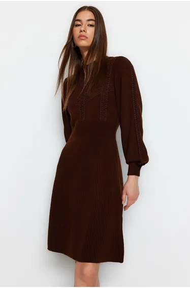 Dress - Brown - A-line