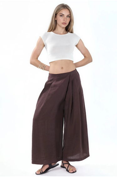 Wide Leg Palazzo Modal Pants