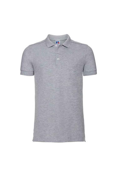 Russell Mens Stretch Polo Shirt - Light Oxford