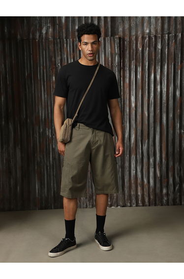 Solid Shorts With Cargo Pockets