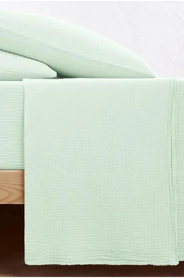 شرشف سرير قطن موسلين سادة