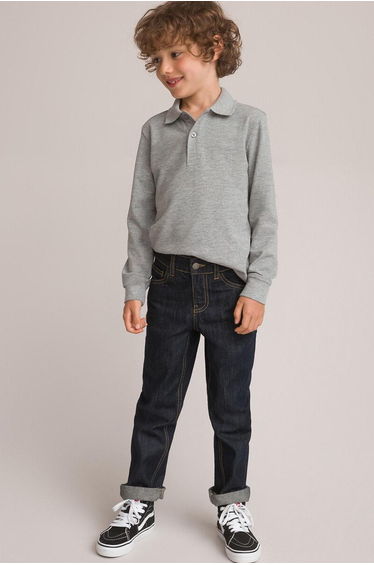 Pack of 2 Polo Shirts in Cotton with Long Sleeves