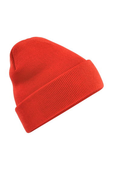 Beechfield Unisex Original Cuffed Beanie Winter Hat - Fire Red