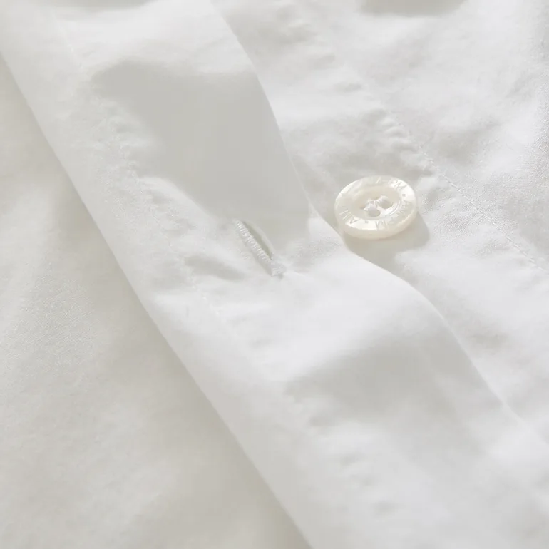 Sabbal Washed Cotton Percale Duvet Cover - 4