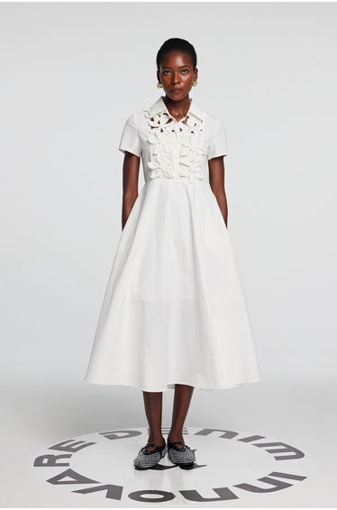 Kira Cutout Flower Short Sleeves Dress