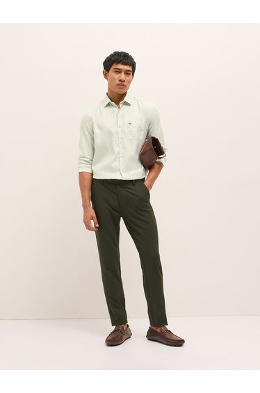 Men Pinstripe Tailored Fit Formal Shirt
