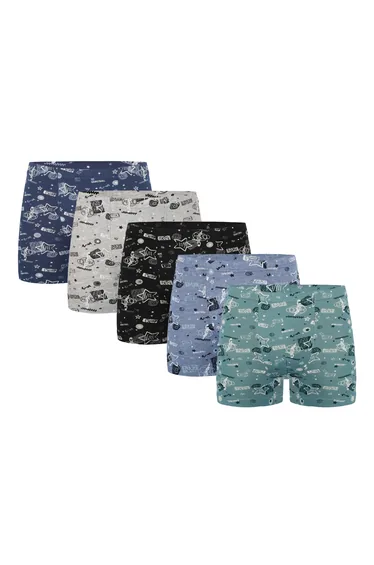 5-Pack Donella Boys' Boxer Briefs - Cotton