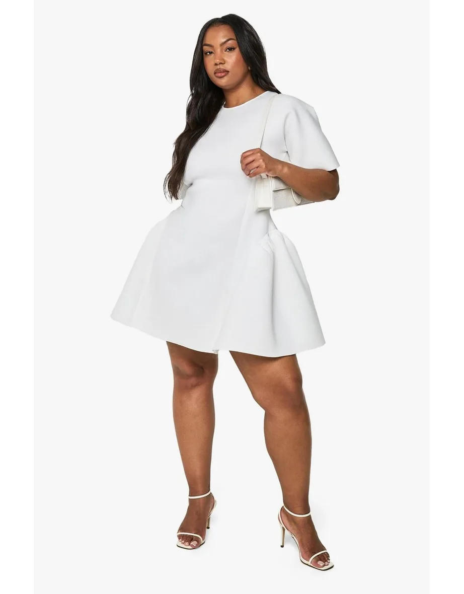 evaluate the fashion & e-commerce company boohoo on mini dresses Plus structured mini skater dress