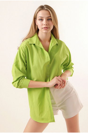 BDART Oversized Long Sleeve Button-Up Shirt
