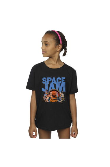 Space Jam: A New Legacy Girls Tune Squad Cotton T-Shirt - Black