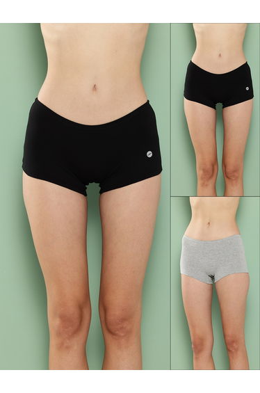 Pack of 2 - Solid Cotton Boyshorts
