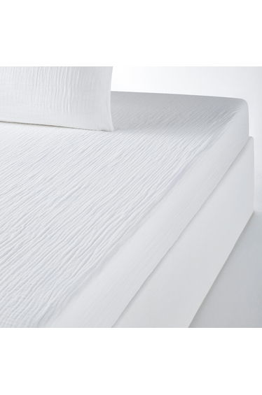 Kumla Plain 100% Cotton Muslin H30cm Fitted Sheet