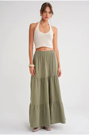 Mixray Maxi Cotton Skirt