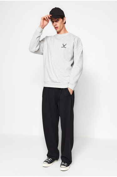 Sweatshirt - Gray - Oversize