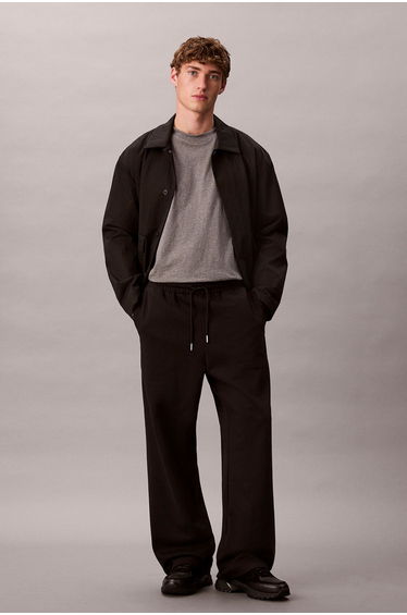 Premium Terry CK Emblem Jogger Black