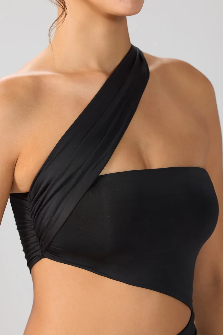 Slinky Jersey Ruched Cut Out Mini Dress in Black Oh Polly Black : Party  Dresses : VogaCloset Bahrain