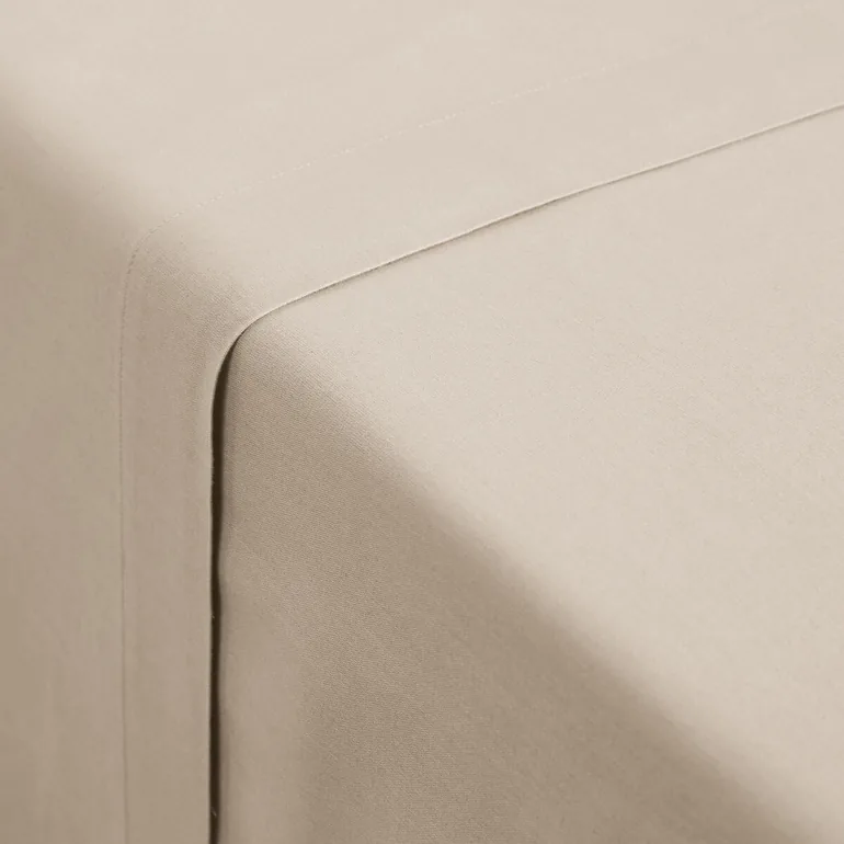 شرشف سرير سادة بقطن مغسول - 2