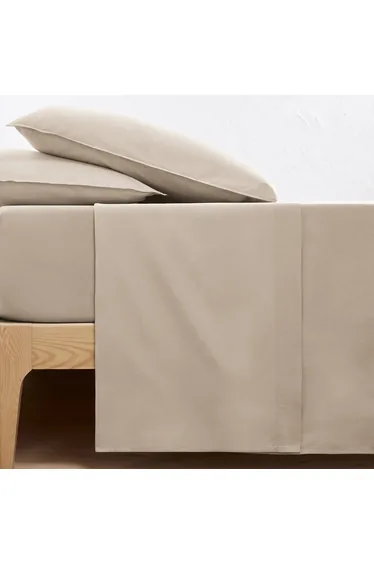 شرشف سرير سادة بقطن مغسول