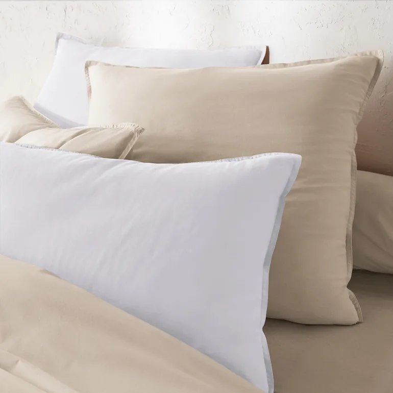 شرشف سرير سادة بقطن مغسول - 3