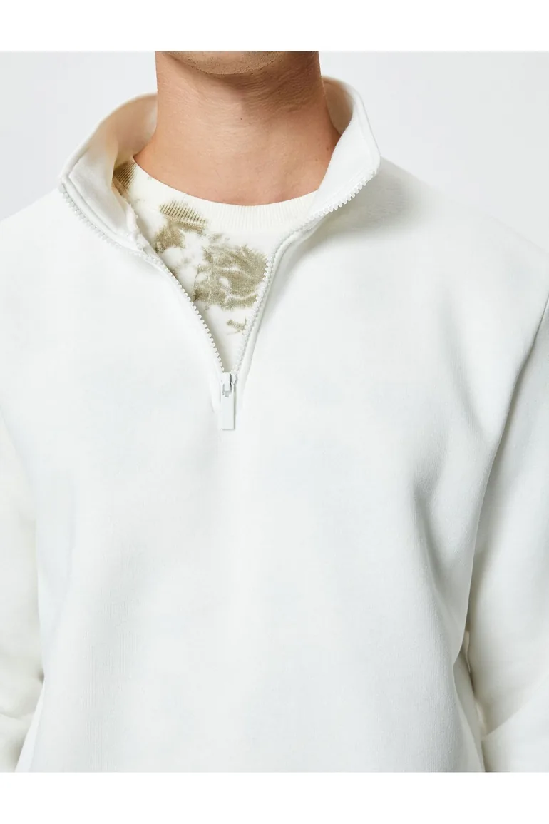Men's Ecru Sweatshirt - 4