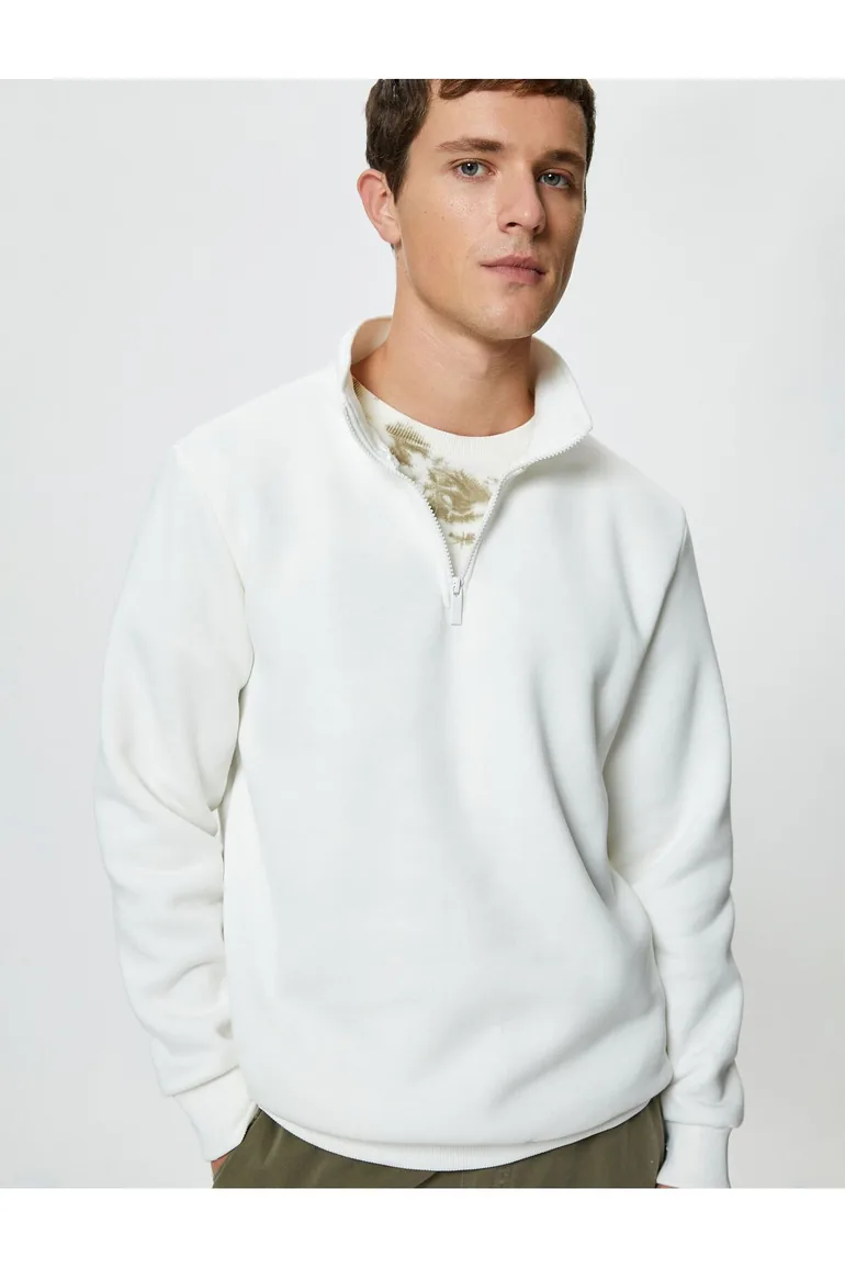 Men's Ecru Sweatshirt - 1