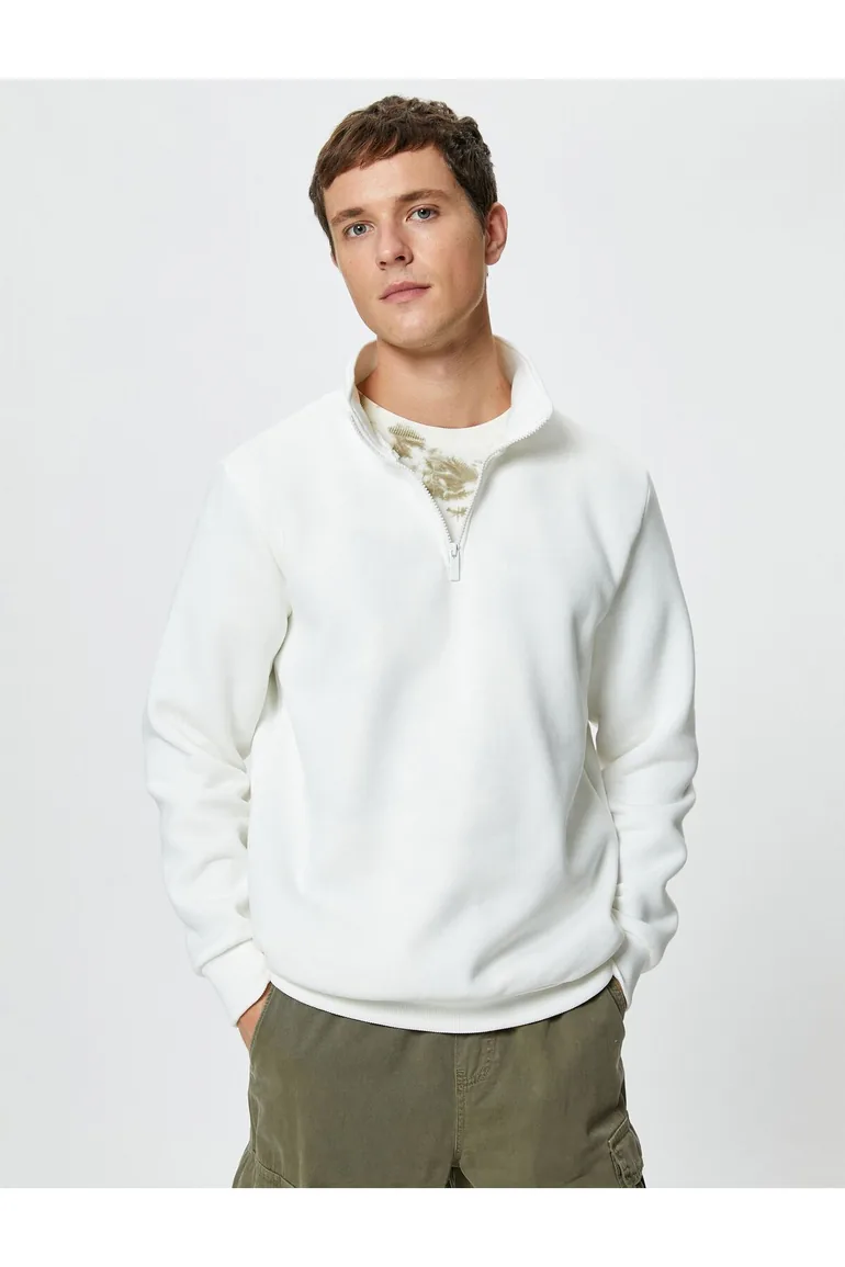 Men's Ecru Sweatshirt - 3