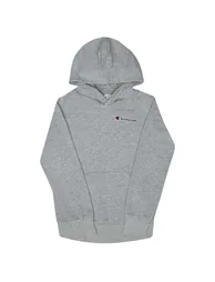 Boy's Champion Junior Logo Hoody in Grey