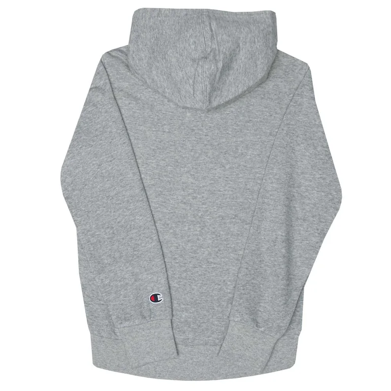 Boy's Champion Junior Logo Hoody in Grey - 1