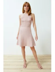 Pink Knitwear Dress - 1