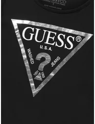 Guess Girls Logo T-Shirt in Black - 2