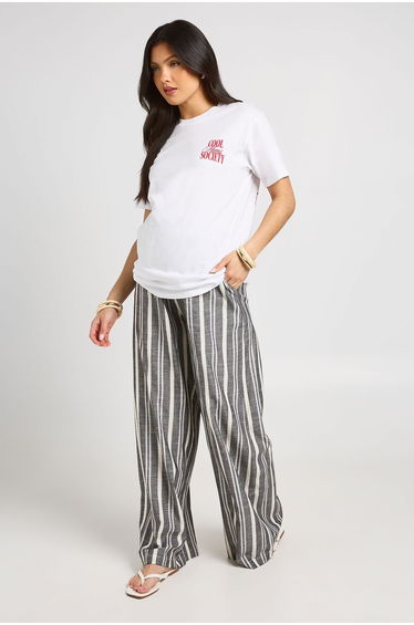 Maternity Cool Mum Society Printed T Shirt - white