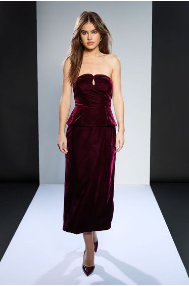 Runway 1.8.1.8 Stretch Velvet Strapless Dress
