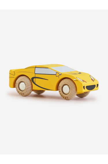 Le Toy Van GT105 Louis Wooden Toy Car in Yellow (W:8.5cm x D:3cm x H:3.2cm)