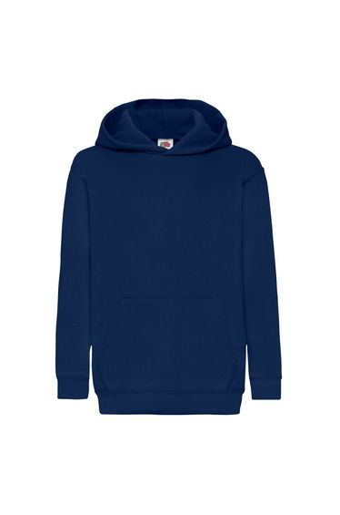Fruit of the Loom Childrens/Kids Classic Hooded Sweatshirt - Navy